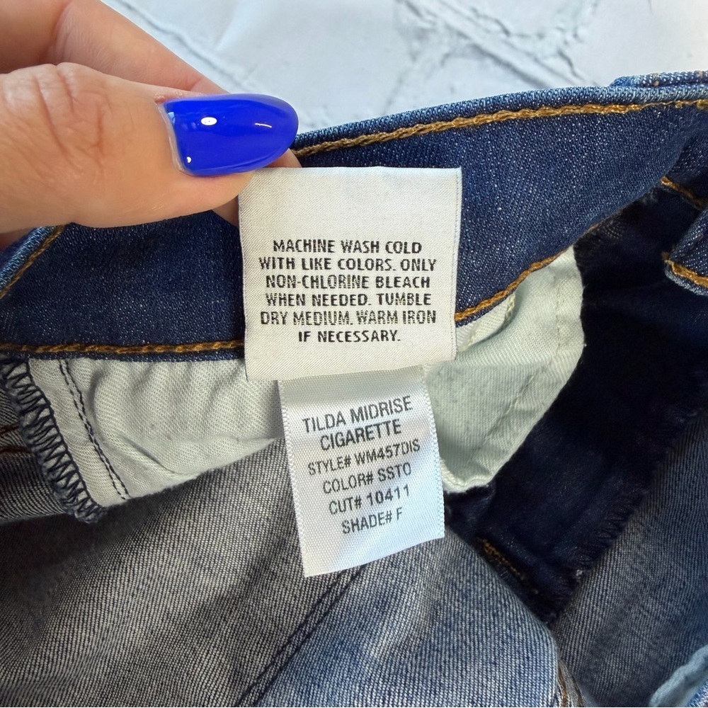 Hudson Jeans Dark Blue Tilda Mid Rise Cigarette Jeans size 26 - Picture 11 of 12